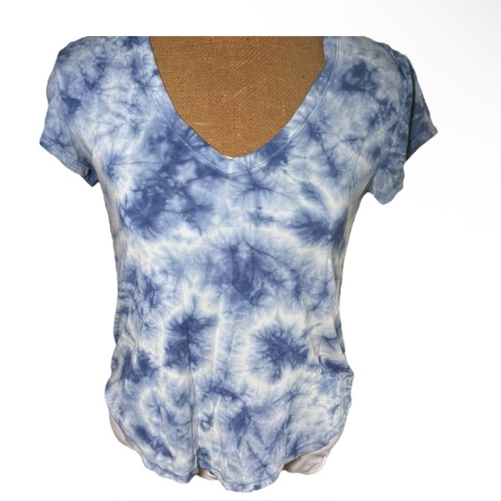 American Eagle Blue Tie-Dye Women's Top Size XS